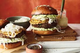 Veggie burgers can be made with chickpeas, black beans, white beans, potatoes, lentils, and pretty much any other vegetable that can be mashed and formed into a patty. Healthy Vegetarian Burger Recipe Recipes Delicious Com Au
