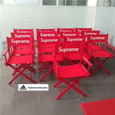 Black frame with red upholstery. Fash Supreme Director S Chair Shopee Malaysia