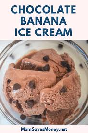 Healthy Chocolate Banana Ice Cream Recipe Mom Saves Money Recipe In 2020 Banana Ice Cream Recipe Chocolate Banana Ice Cream Recipe Chocolate Banana Ice Cream