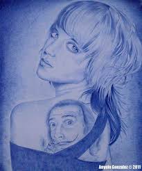 Anyelo González: Dibujo con bolígrafo kilométrico (Detalles)