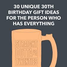 The most common unique birthday gifts for her material is metal. 30 Unique 30th Birthday Gift Ideas For The Person Who Has Everything Dodo Burd