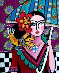 Mexican Folk Art Colorful Mexican Folk Art Frida Kahlo Mexican Folk Art Painting Mexican Folk Art Folk Art Painting