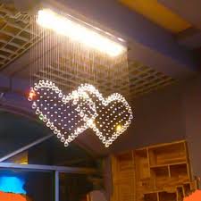 New Led Crystal Love Heart Pendant Light Modern Restaurant Bedroom Ceiling Lamp Modern Pendant Light Ceiling Lamps Bedroom Light