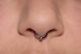 Fake Septum Ring Black Septum Nose Cuff With Silver Ball Etsy In 2021 Fake Nose Rings Septum Piercing Jewelry Black Rings