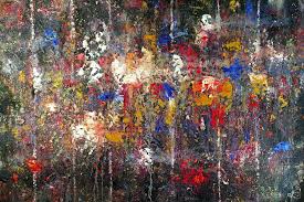 Abstract pink purple black white paint splatters canvas print. Blue And Multicolored Abstract Painting Artwork Texture Paint Splatter Hd Wallpaper Wallpaper Flare