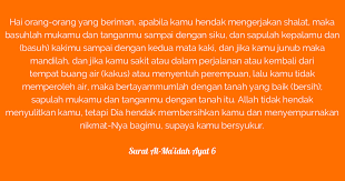 Qatadah mengatakan bahwa ayat ini diturunkan berkenaan dengan majelis zikir. Surat Al Ma Idah Ayat 6 Tafsirq Com