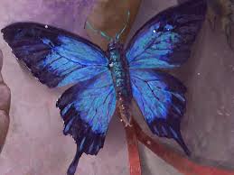 Pink and brown trees digital wallpaper, artwork, fantasy art. Butterfly Art Fantasy Stayap S Joker Detail Insect Blue Hd Wallpaper Peakpx