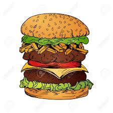 More images for how to draw a hamburger » Fast Food Poster With Hamburger Hand Draw Retro Illustration Royalty Free Cliparts Vectors And Stock Illustration Image 43050037