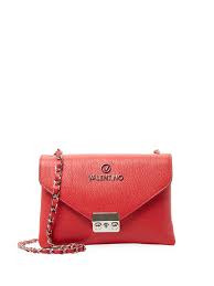 Valentino By Mario Valentino Isabelle Dollaro Leather Crossbody Bag In Red Modesens