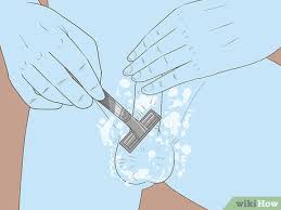Wet your pubic hair so it's easier to cut. How To Shave Your Genitals Male 14 Steps With Pictures