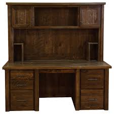 Rustic Barn Wood Timber Peg Executive Desk With Hutch Rustic Desks And Hutches By Furniture Barn Usa