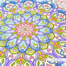 With a big heart in the middle. Flower Of Love Mandala Free Coloring Page For July Kelly Dietrich Mandala Art