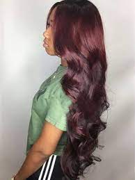 13x4 Frontal 99j Hair Color Body Wave Custom Hand Sewn Wig Etsy In 2021 Burgundy Hair Curly Hair Styles Naturally Hair Laid