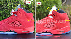Fake Air Jordan 5 University Red Suede Spotted Quick Ways To Spot Them Red Suede Air Jordans Jordan 5