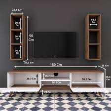 Rani A5 Duvar Rafli Kitaplikli Tv Unitesi Duvara Monte Fiyati In 2020 Tv Wall Unit Tv Room Design Wall Unit Designs