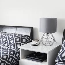 Your teen will love doing homework at her desk with this addition. Angus Collection Geometric Grey Table Lamp Value Lights
