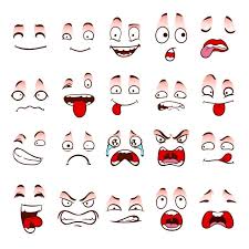 Expressive Funny Face Character Element Embarrassed Mad Shock Png And Vector With Transparent Background For Free Download Cartoon Faces Expressions Cartoon Expression Anime Faces Expressions