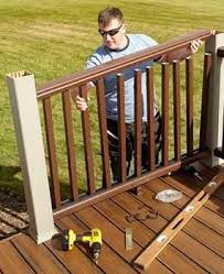 Clean the deck spray the deck surface with deck cleaner the day after you've completed the railing. Rebuild An Old Deck With New Decking And Railings Diy Family Handyman