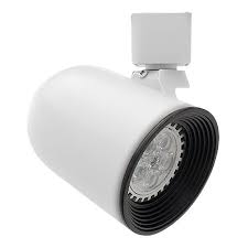 Led White Round Back Track Light Fixture Head With Warm White Gu10 Mr16 120volt Bulb Led Track Lights Track Lights