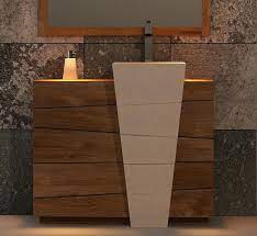 Aménagez votre salle de bain avec goût grâce à ce meuble sous lavabo 90cm alliant le blanc glossy et le bois. Achat Meuble De Salle De Bain Rhodes Walk Meuble En Teck Salle De Bain