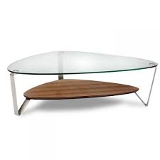 Leisuremod imperial modern triangle coffee table glass top. Bdi Dino 1343 Large Triangular Coffee Table Design Quest Grand Rapids Mi