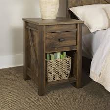 Better Homes And Gardens Falls Creek Night Stand Weathered Dark Pine Brown Rustic Nightstand Rustic End Tables Altra Furniture