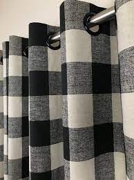 Black And Tan Buffalo Check Curtains Buffalo Plaid Black Etsy In 2021 Buffalo Check Curtains Check Curtains Curtains