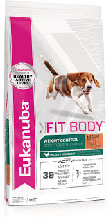 Eukanuba Fit Body Weight Control Chicken Formula Medium Breed Dry Dog Food 15 Lb Bag
