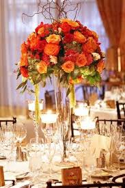 Orange Red Autumn Centerpiece Stunning Favorsunlimitedfallinlove Red Wedding Flowers Flower Centerpieces Wedding Wedding Table Centerpieces