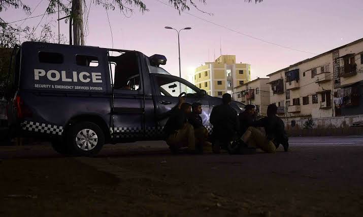 Karachi Police unit deployed in South district, AI generated