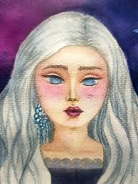 Deadpool art commissions in watercolor and colored pencil