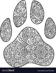 Plus, it's an easy way to celebrate each season or special holidays. Dog Paw Print Zentagle Royalty Free Vector Image Dog Paw Print Coloring Pages To Print Coloring Pages