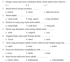 Soal Ulangan Agama Kelas 2 Semester 2 2019 Kunci Sukses