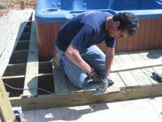 These deck railing height diagrams are a great reference for your design and building portfolio. How To Install A Hot Tub Deck How Tos Diy