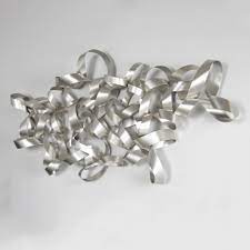 Abstract metal wall sculpture of torched edge disc's and half spheres. Metal Scribble Wall Art Abstract Wall Art Metal Wall Art