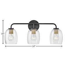 Lark Percy Bathroom Vanity Light, Black, 85013BK