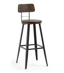 Le tabouret haut antica est un tabouret de bar en métal peint avec une finition antique. Malinda Tabouret Haut Exterieur Metal Graphite Bois Centrolandia