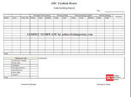 Finishing Report Excel Templates Templates Sample Resume Format
