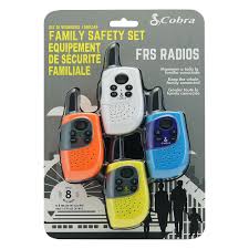 Cobra Sh130 4 Four Pk 8 Mile Walkie Talkies Yellow Sh130 4 Orange Yellow White Walkie Talkie Family Safety Family Cruise