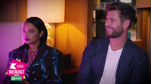 Tessa thompson shared two photos of herself and chris hemsworth on the set of men in black. Chris Hemsworth Tessa Thompson Talk All Things Men In Black Youtube