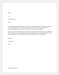It has come to my knowledge that you were informed on a priori basis that you may not take leave from. Misconduct At Work Warning Letters Word Excel Templates