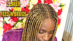 🖼️trendy hairstyles 🚩showcase for african and braided hair styles 💬tag to be featured (clear pictures) www.ghanabraids.com. Protective Styles 2 Layer Feed In Braids Middle Part Youtube