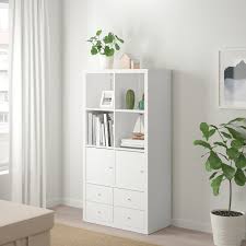Vous avez craqué pour les étagères kallax ikea mais vous commencez à être lassé par leur simplicité ? Kallax Shelf Unit With 4 Inserts White 30 3 8x57 7 8 Ikea