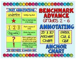 Benchmark Advance 2nd Grade Annotation Anchor Chart