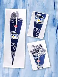 Schultute Polizei Auto Blau Schultute Polizei Schultute Schultuten Jungs