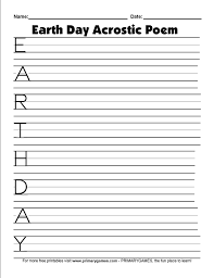 Earth Day Worksheets Earth Day Acrostic Poem Free Online Games At Primarygames