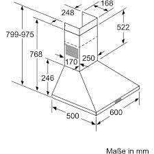 Laut montageanleitung soll die dunstabzugshaube 60cm über den herdplatten montiert werden. Constructa Wand Dunstabzugshaube Cd616650 Edelstahl 600 Mm