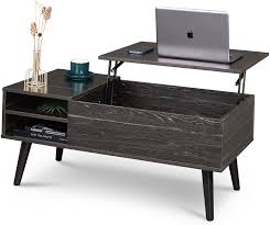 Wood lift top storage coffee table. Buy Wlive Wood Lift Top Coffee Table With Hidden Compartment And Adjustable Storage Shelf Lift Tabletop Dining Table For Home Living Room Office Charcoal Black Online In Greece B094x939t3