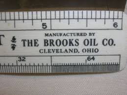 Vtg Celloid Ruler Advertising Cleveland Ohio The Brooks Oil