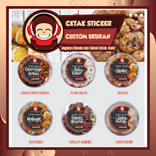 Cetak label stiker untuk merek produk anda maxi studio jember. Label Sticker Toples Kue Kering Nastar Ukuran 8x8 Shopee Indonesia